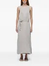 Osklen Linen-blend Dress In Gray