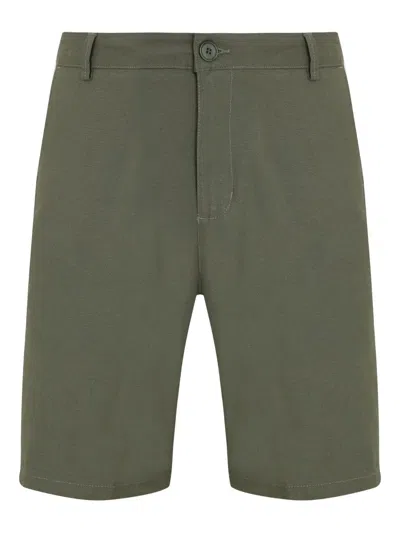 Osklen Linen-blend Shorts In Green