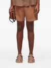 Osklen Linen Shorts In Brown