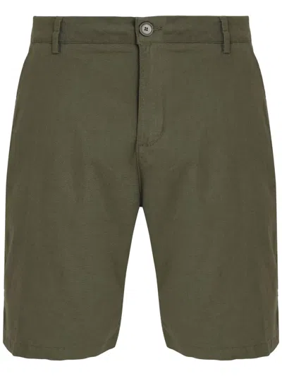 Osklen Linen Tailored Shorts In Green