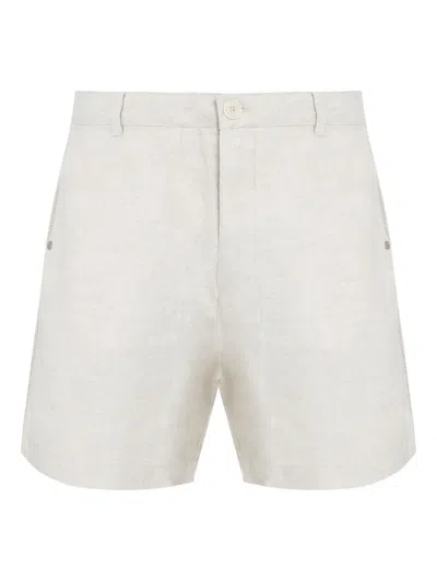 Osklen Linen Tailored Shorts In White