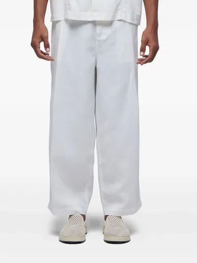 Osklen Linen Wide-leg Trousers In White
