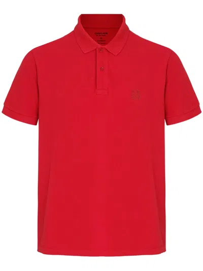 Osklen Logo-embroidered Polo Shirt In Red