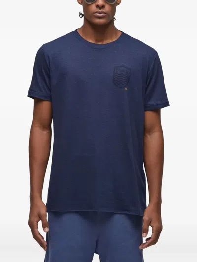 Osklen Logo-embroidered T-shirt In Blue