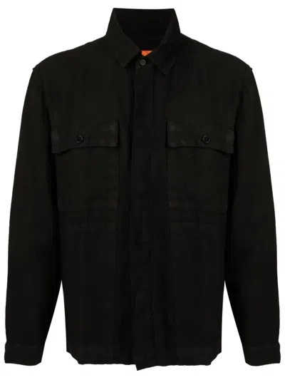 Osklen Logo-patch Cotton Shirt In Black