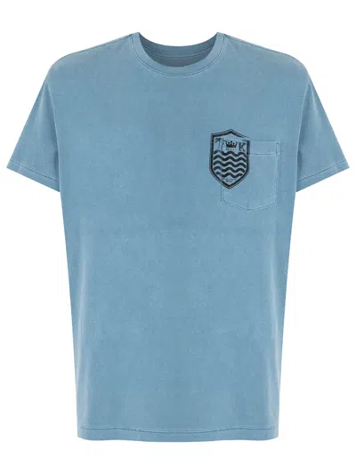 Osklen Logo-print Chest Pocket T-shirt In Blue