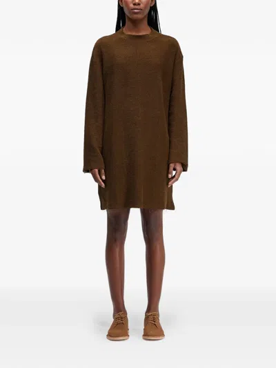 Osklen Long-sleeved Dress In Brown
