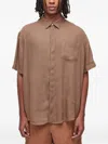 Osklen Mc Linen Short-sleeve Shirt In Brown