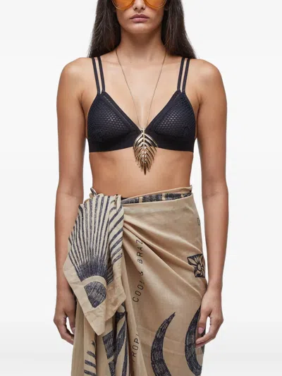 Osklen Mesh-paneled Bralette In Black