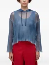 Osklen Mesh-paneled Hoodie In Blue