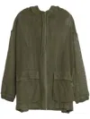 Osklen Mesh Parka Jacket In Green
