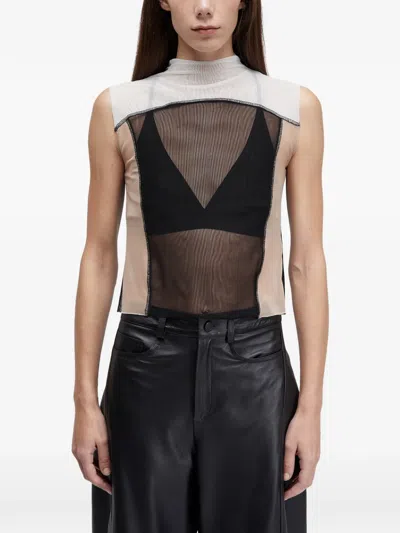 Osklen Mesh Sleeveless Top In Black