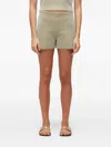 Osklen Metallic-effect Mini Shorts In Green