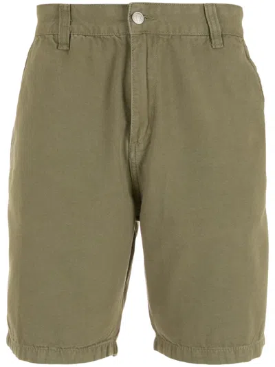 Osklen Mid-rise Cotton Bermuda Shorts In Gray