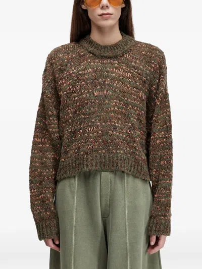 Osklen Mixed Knit Sweater In Brown