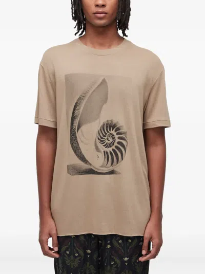 Osklen T-shirt Mit Nautilus Shell-print In Neutral