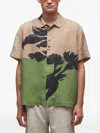 Osklen Nipo Floral-print Linen Shirt In Multi