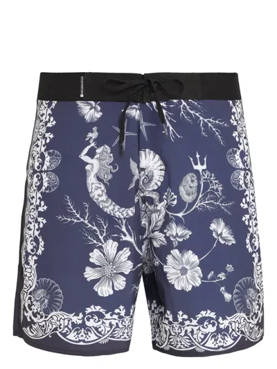 Osklen Oceans Square Swim Shorts In Blue