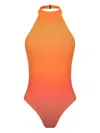 Osklen Open-back Swimsuit In Orange