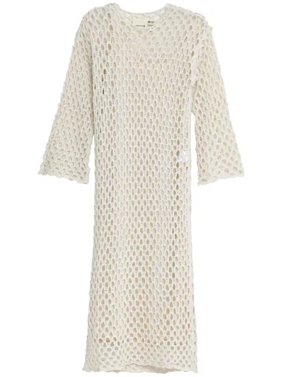 Osklen Open-knit Dress In Neutral