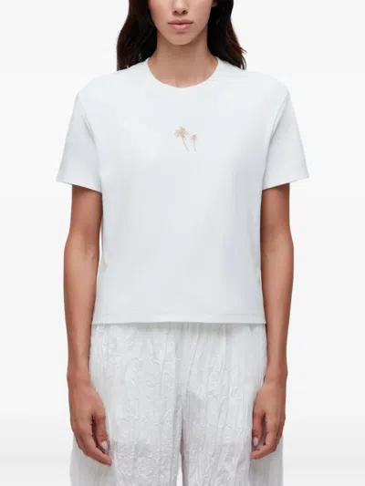 Osklen Palm-tree Embroidered T-shirt In White