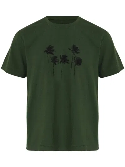 Osklen Palm-tree Jute T-shirt In Green