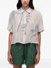 Osklen Palm-tree Mesh Shirt In White