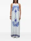 Osklen Palm-tree Print Maxi Dress In Multi
