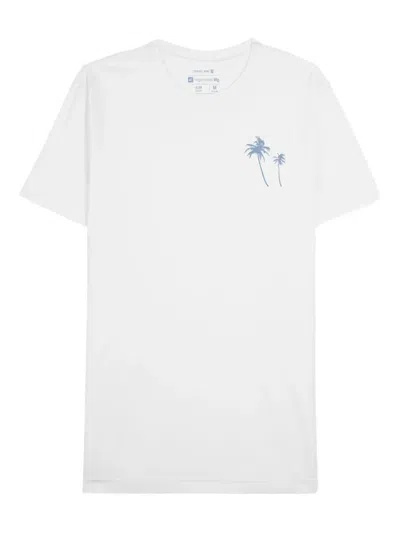 Osklen Palm-tree Print T-shirt In White