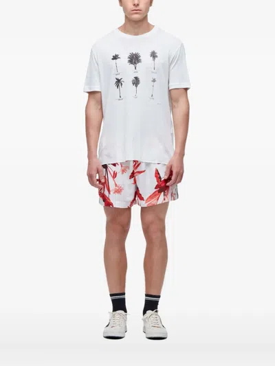 Osklen Palm-tree Print T-shirt In White