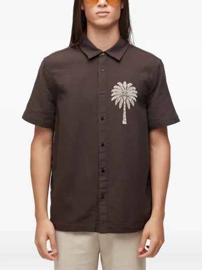 Osklen Palm-tree Shirt In Brown