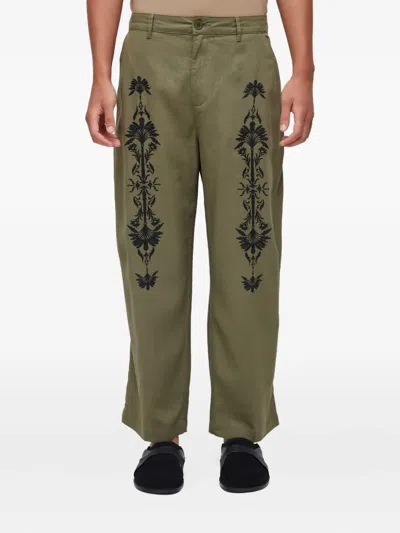 Osklen Palm-tree Trousers In Green