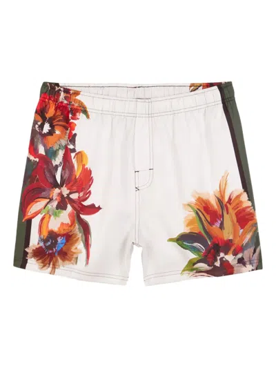 Osklen Paradise Square Floral-print Shorts In White