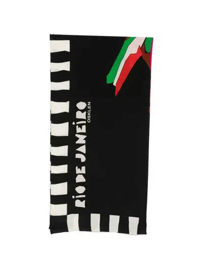 Osklen Patterned Scarf In Black