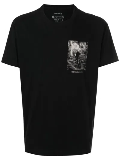 Osklen T-shirt Mit Foto-print In Black