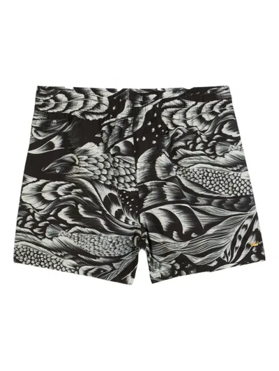 Osklen Pirarucu-print Swim Shorts In Black