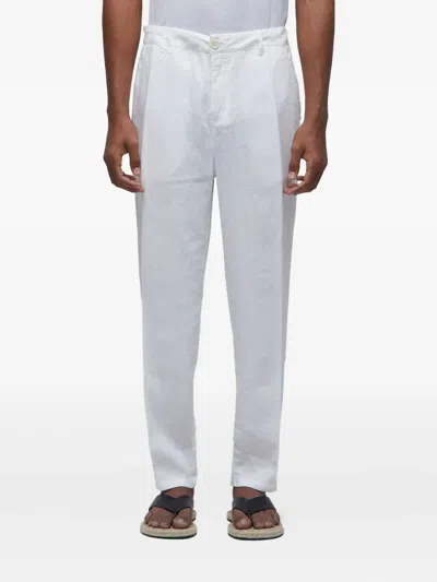Osklen Pleat-detail Linen Trousers In White
