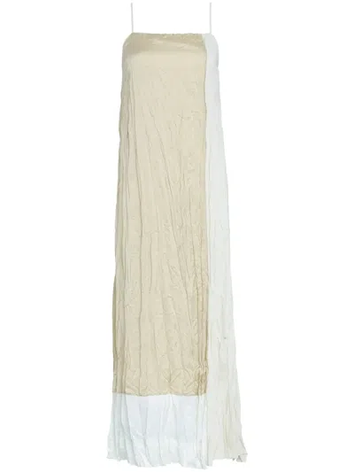 Osklen Pleated Dress In Multi