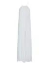 Osklen Pleated Halterneck Dress In White