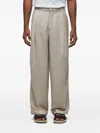 Osklen Pleated Linen Trousers In White