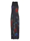 Osklen Pleated Maxi Dress In Multi