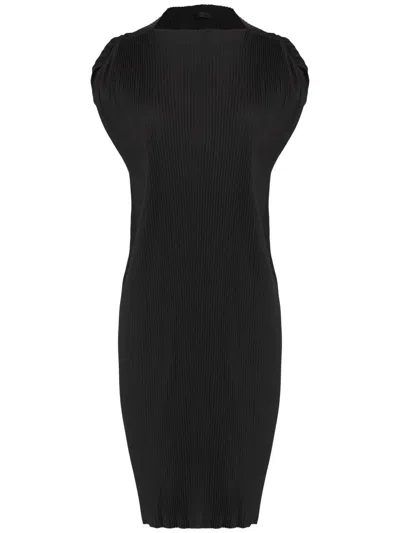 Osklen Pleated Mini Dress In Black