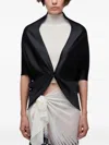 Osklen Pleated-panel Poncho Jacket In Black