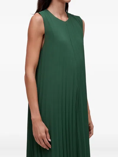 Osklen Pleated Sleeveless Jumpsuit In Green