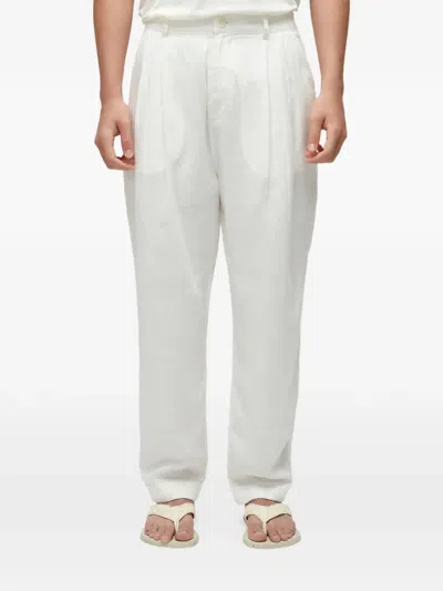 Osklen Pleated Tailored Trousers In White