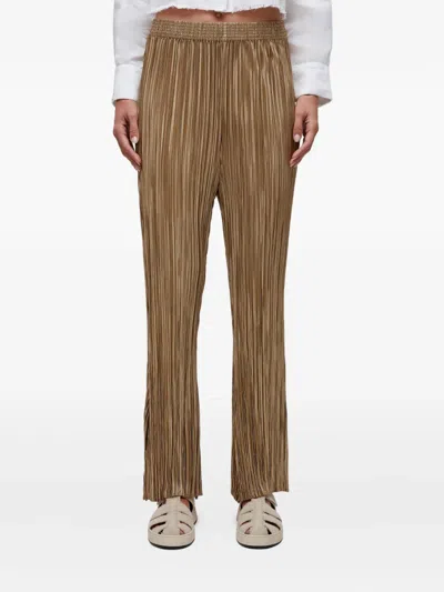 Osklen Pleated Trousers In Brown