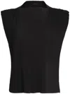 Osklen Plissé Sleeveless Top In Black
