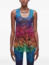 Osklen Rainbow-print Mesh Top In Multi