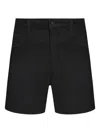 Osklen Raw Cut-hem Shorts In Black