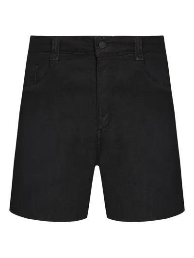 Osklen Raw Cut-hem Shorts In Black